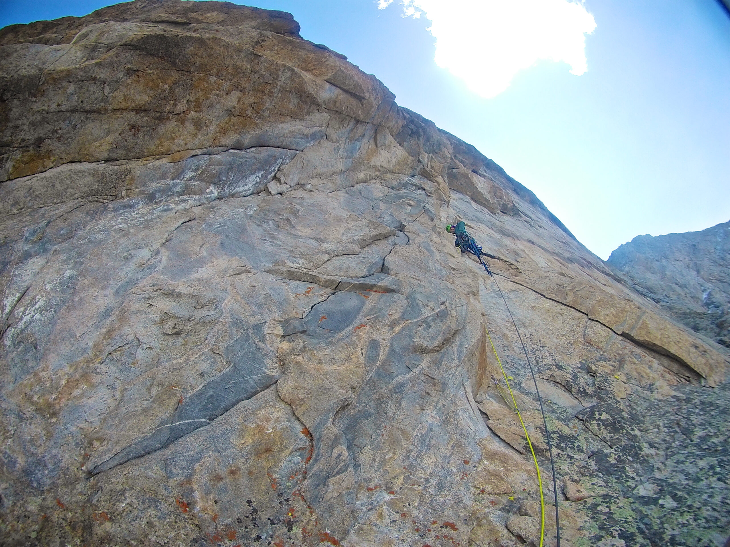 Ting Ting climbing on Mt Hooker